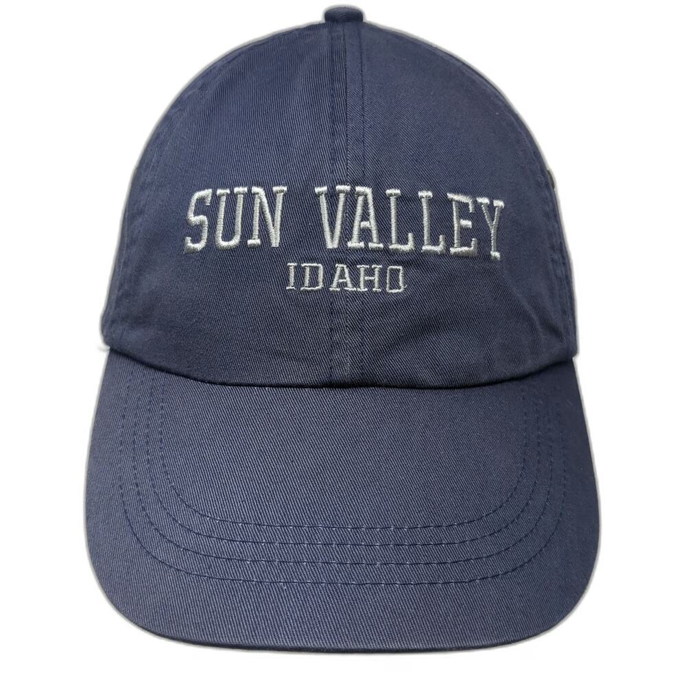 Sansegal Baseball Cap Blue One Size Sun Valley Idaho Embroidered Cotton Hat